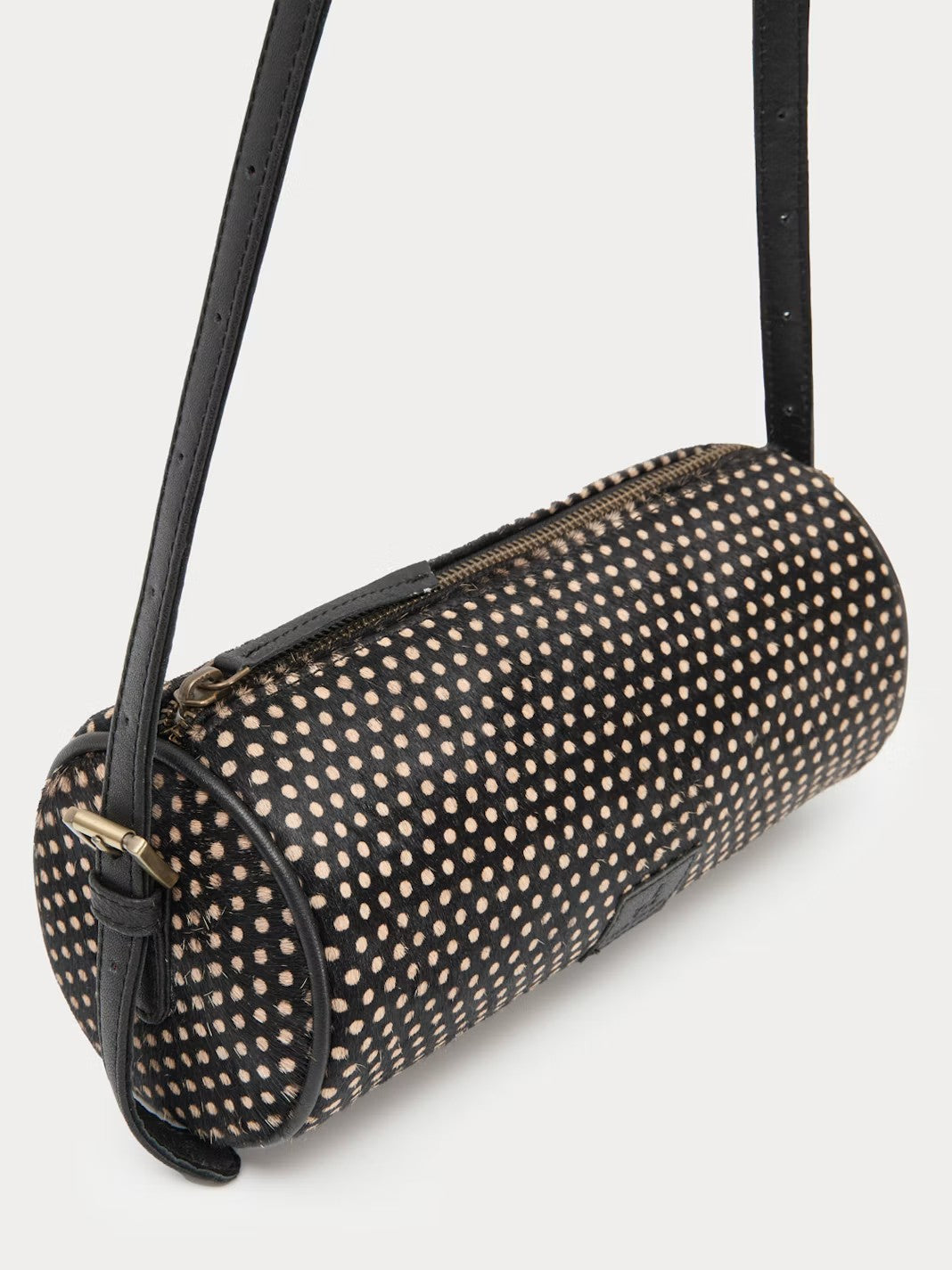 Baguette bag polka dots Black