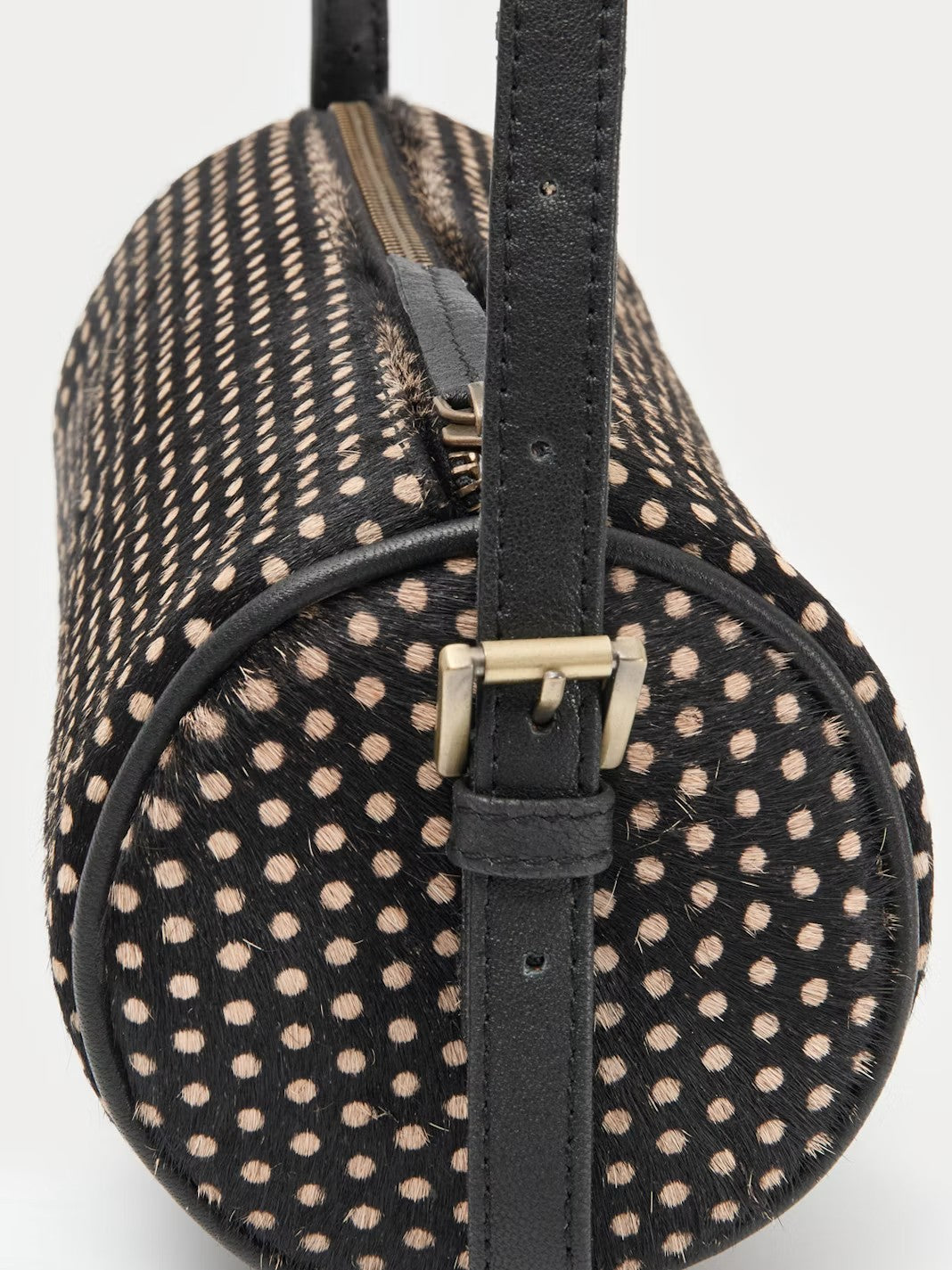 Baguette bag polka dots Black