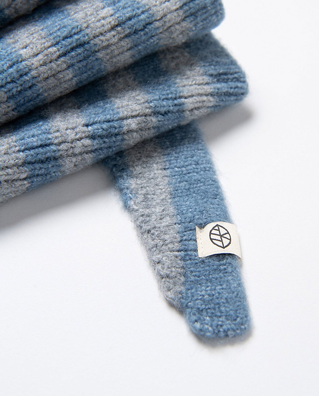 Knit striped bandana Light Blue