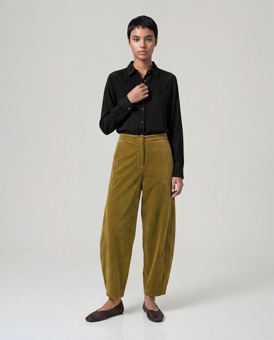 Barrel pants Mustard