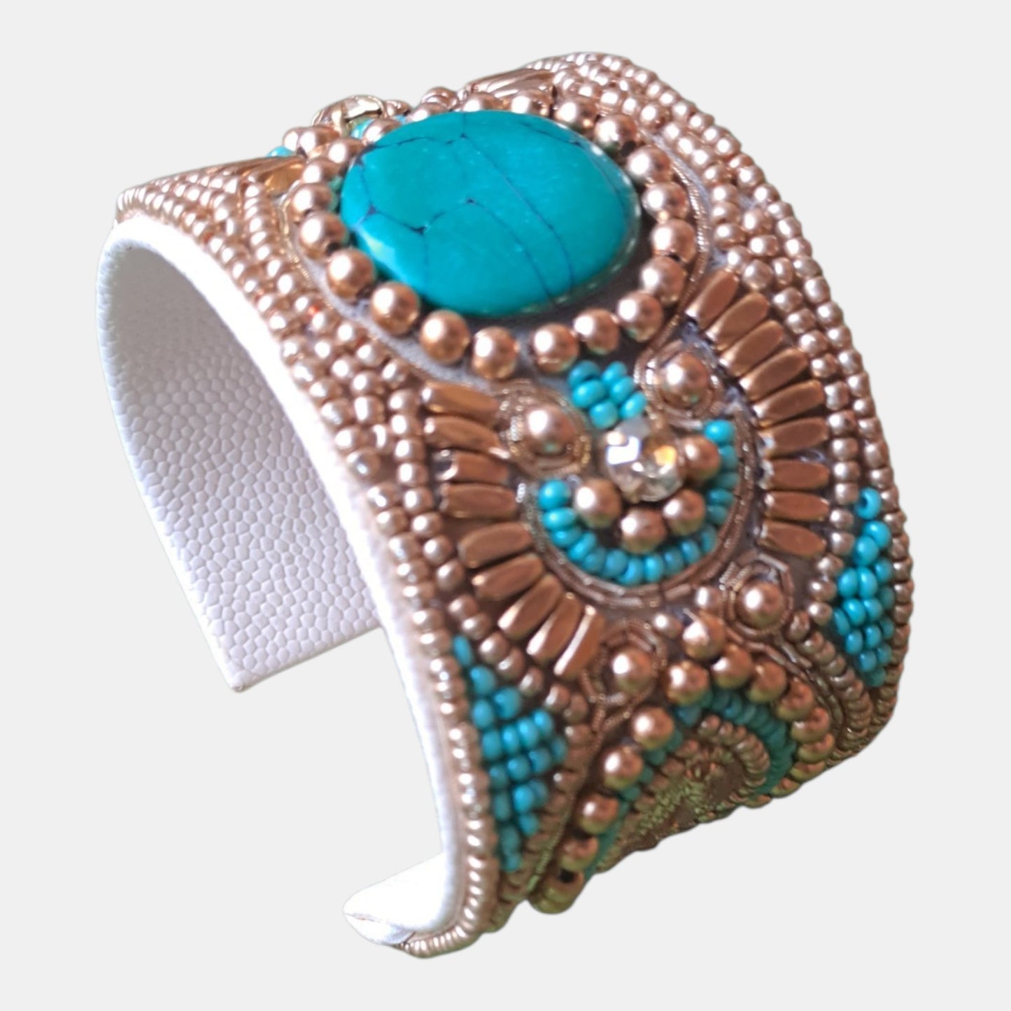 Cuff beads bracelet Turquoise