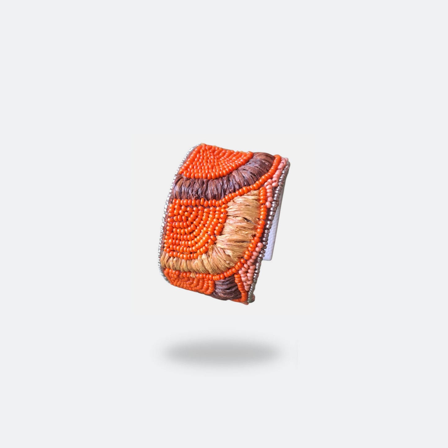Cuff beads bracelet Orange