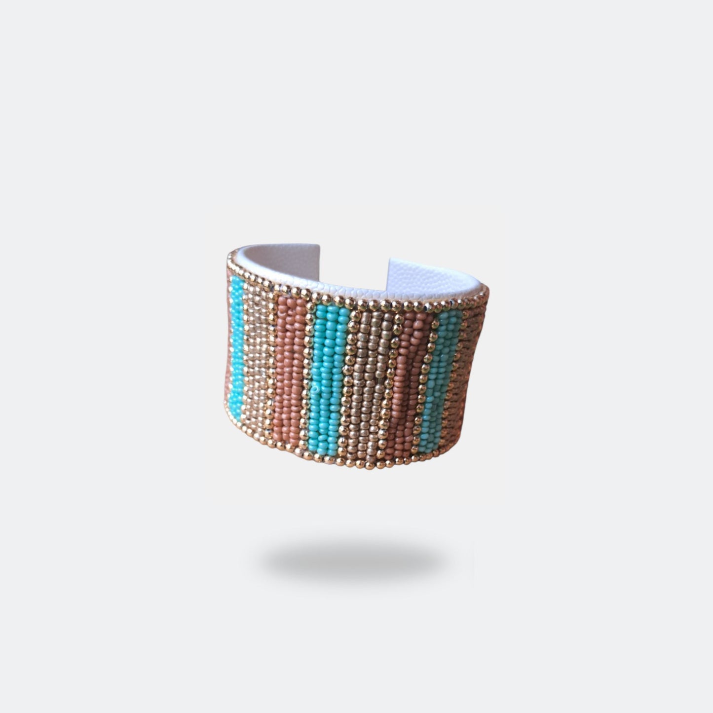 Cuff beads bracelet Pink
