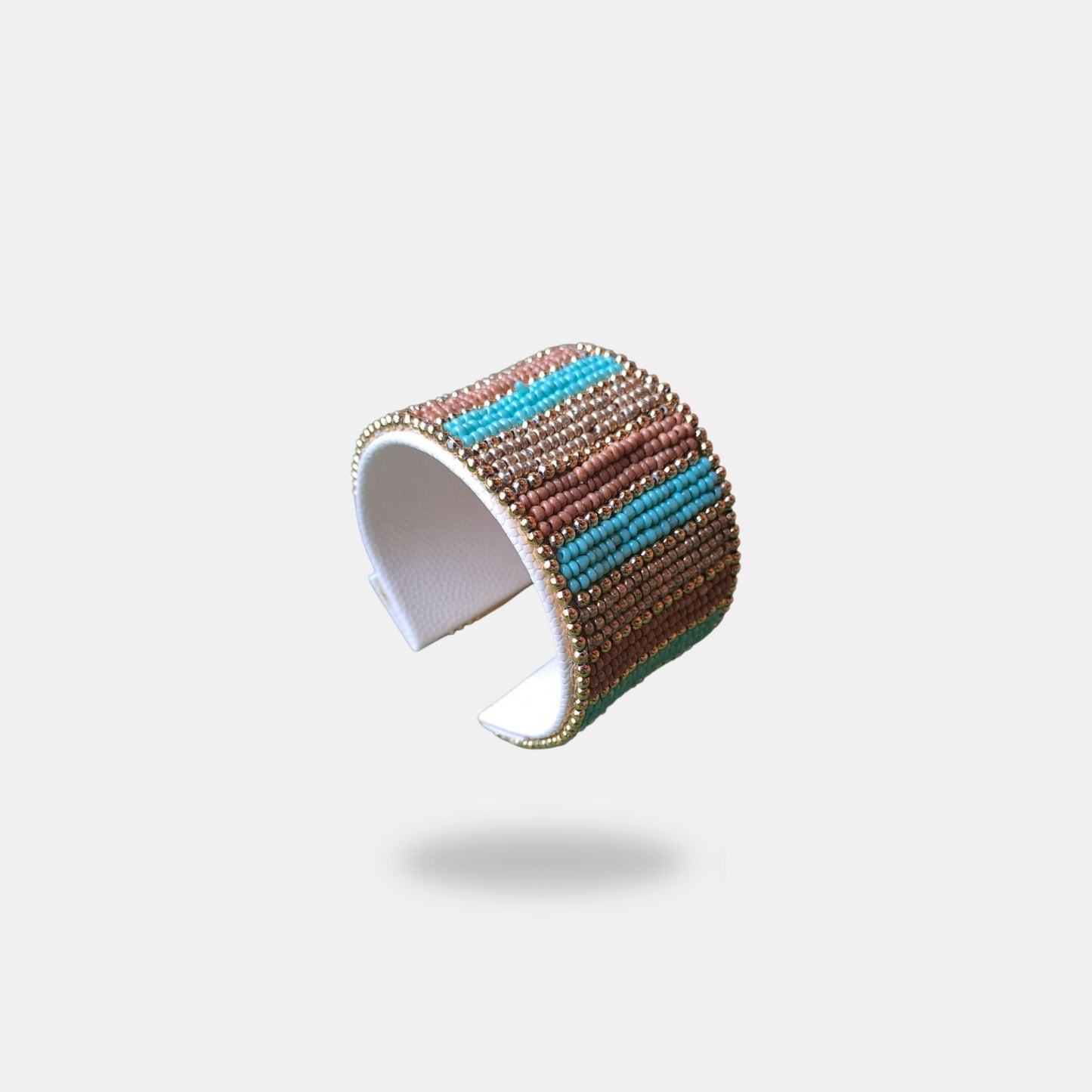 Cuff beads bracelet Pink