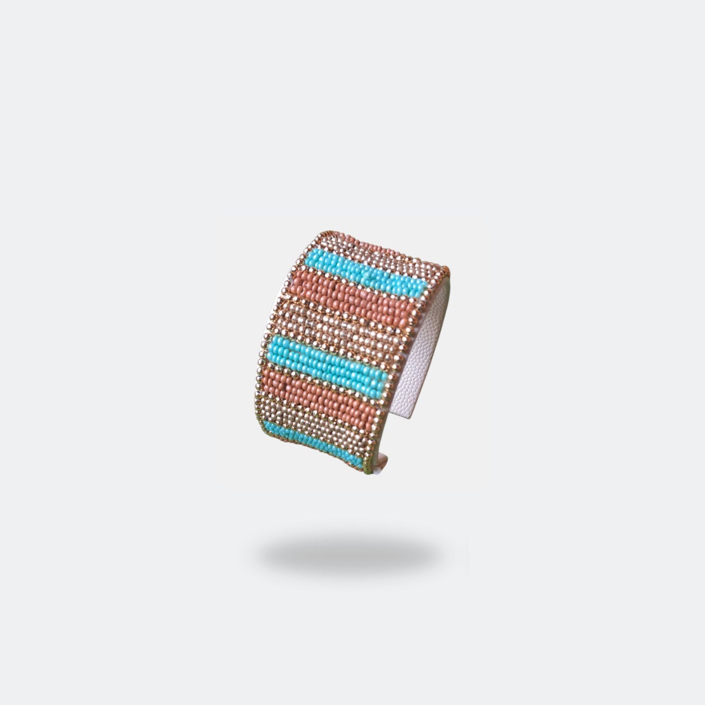 Cuff beads bracelet Pink