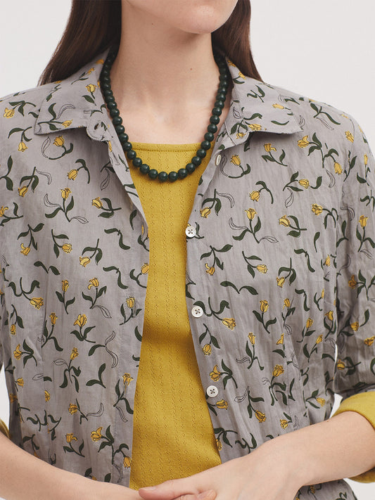 Beads necklace Khaki