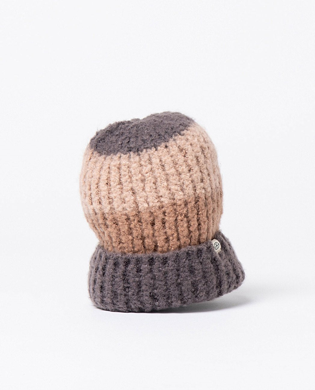 Striped knit beanie Brown