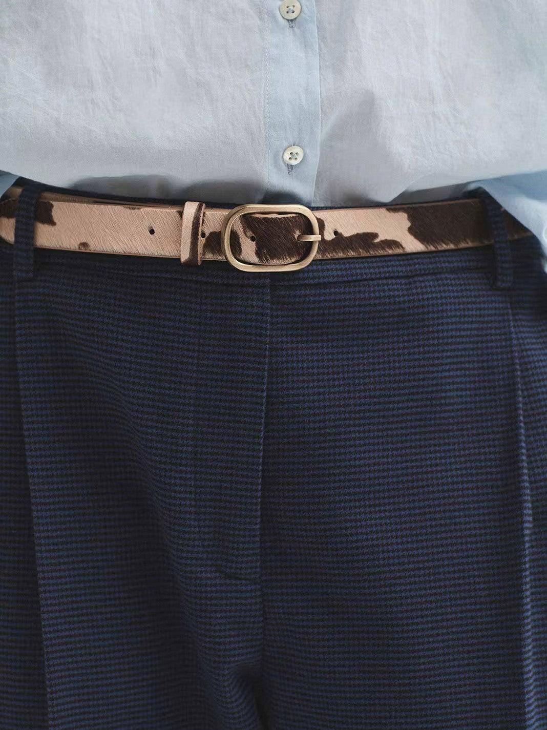 Printed belt Beige