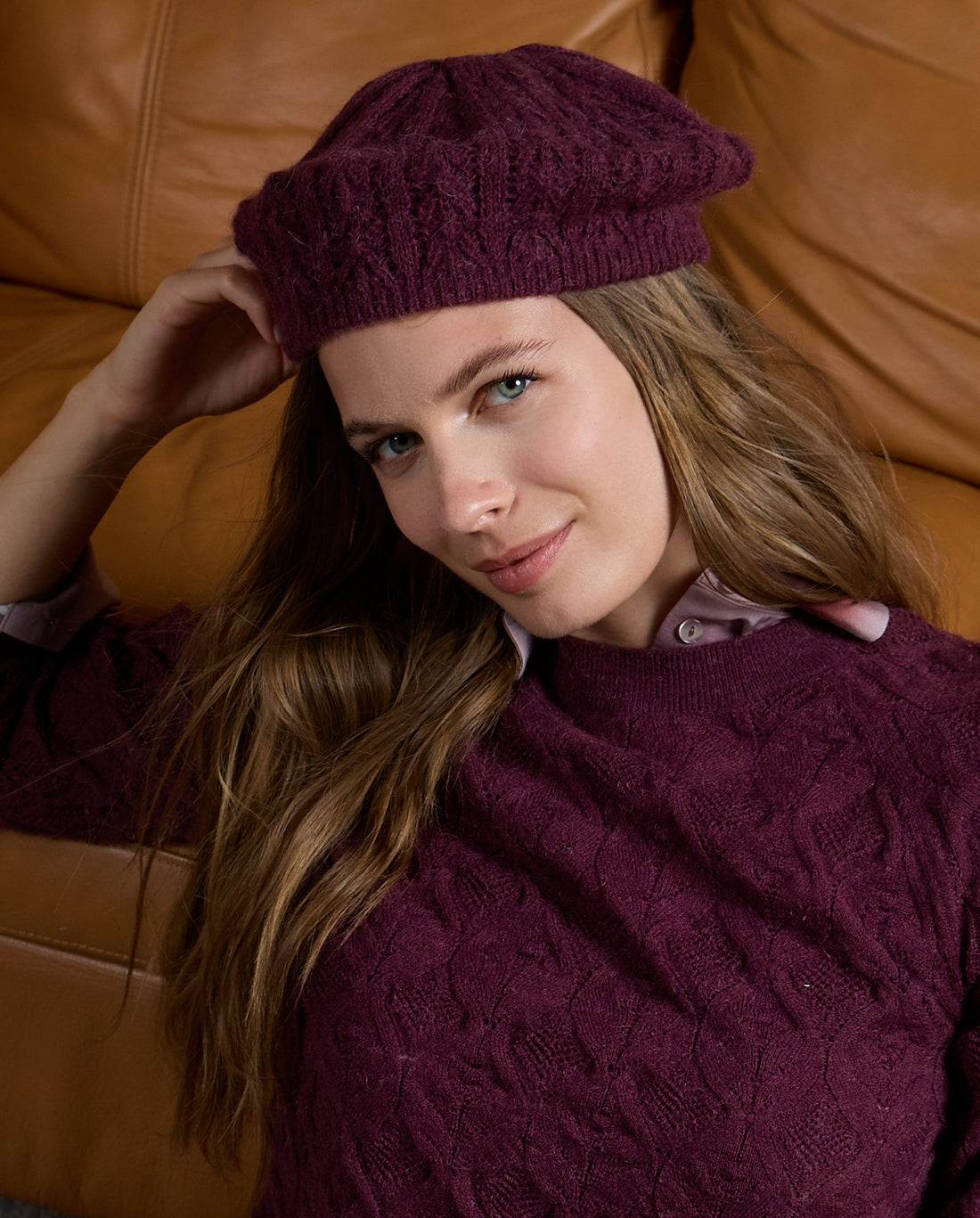 Tricot beret Burgundy