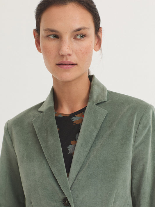 Plain corduroy blazer