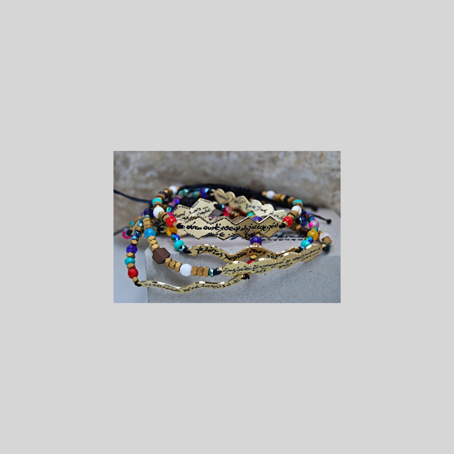 Bracelet bronze "small hearts"
