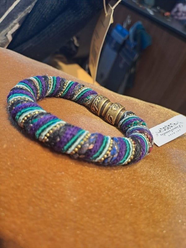 Bracelet velvet purple