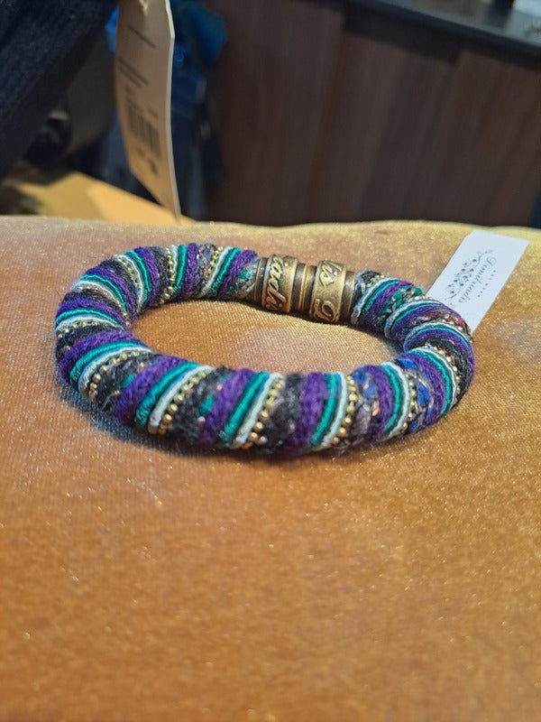 Bracelet velvet purple