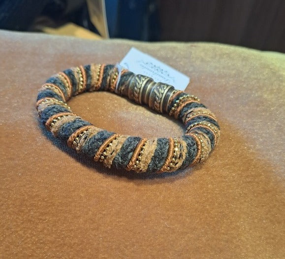 Bracelet velvet brown