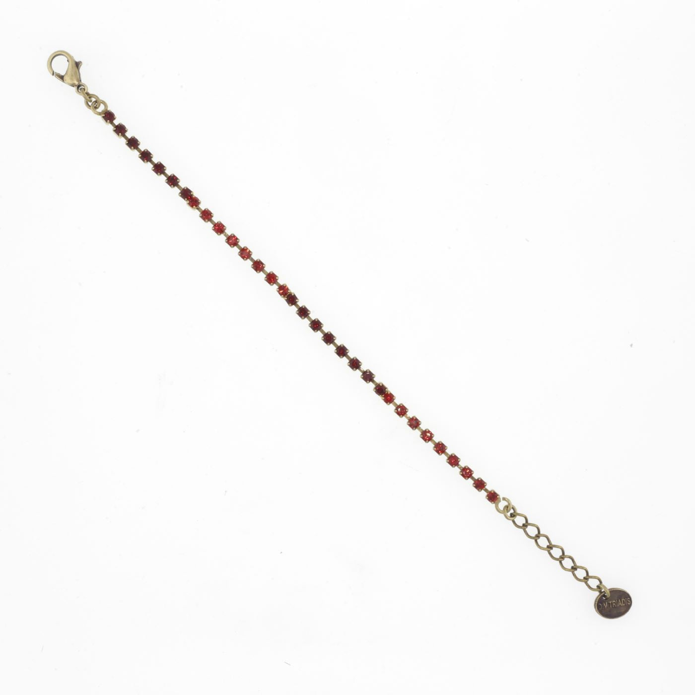 Bracelet with strass dark red