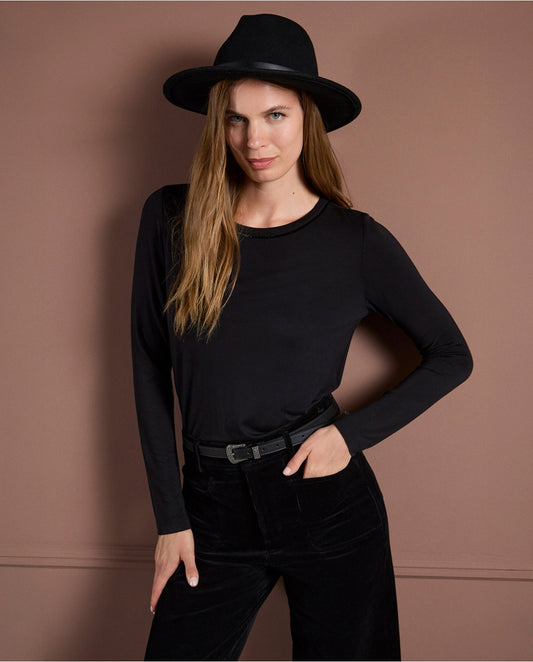 Classic brim hat Black