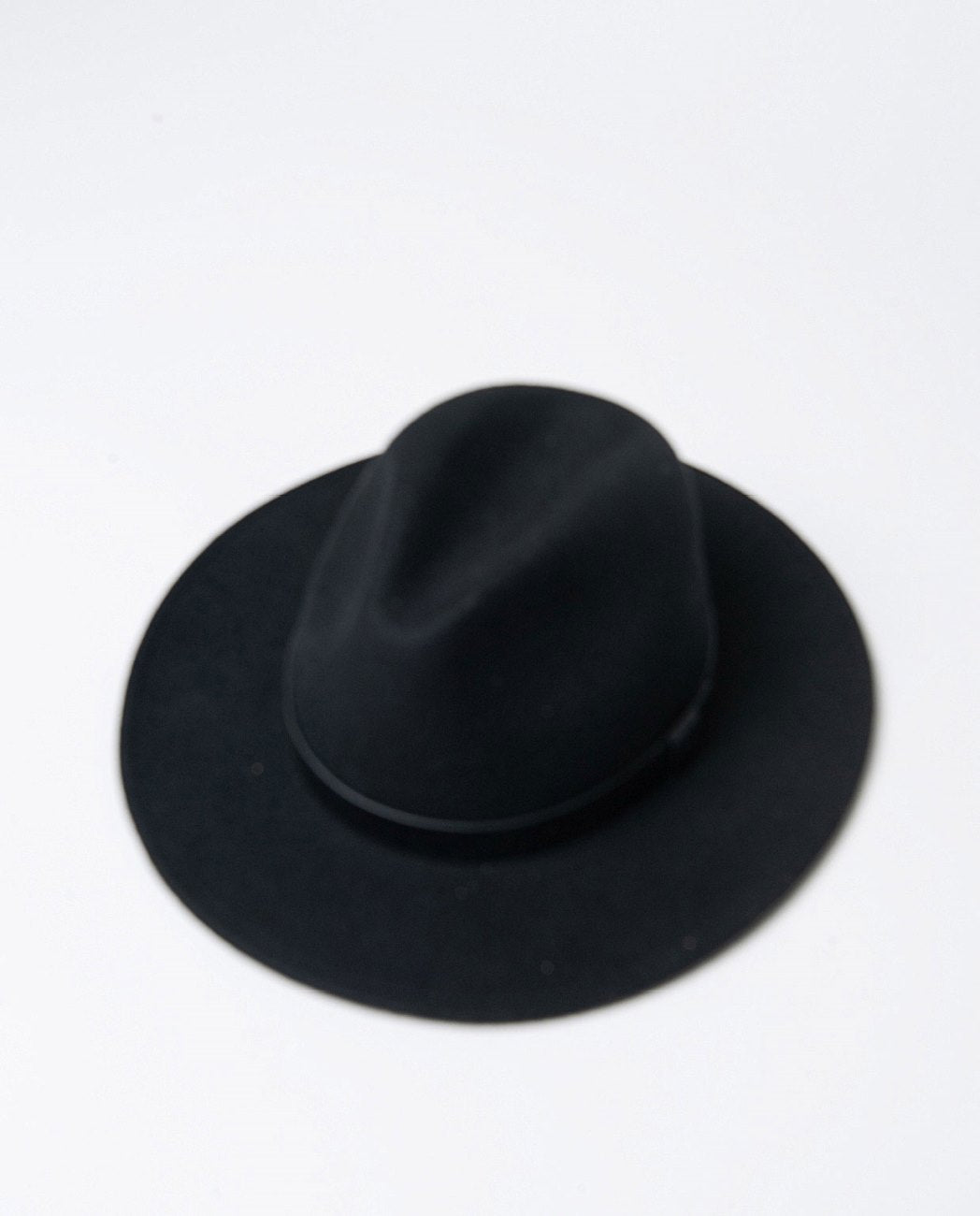 Classic black brim fedora hat