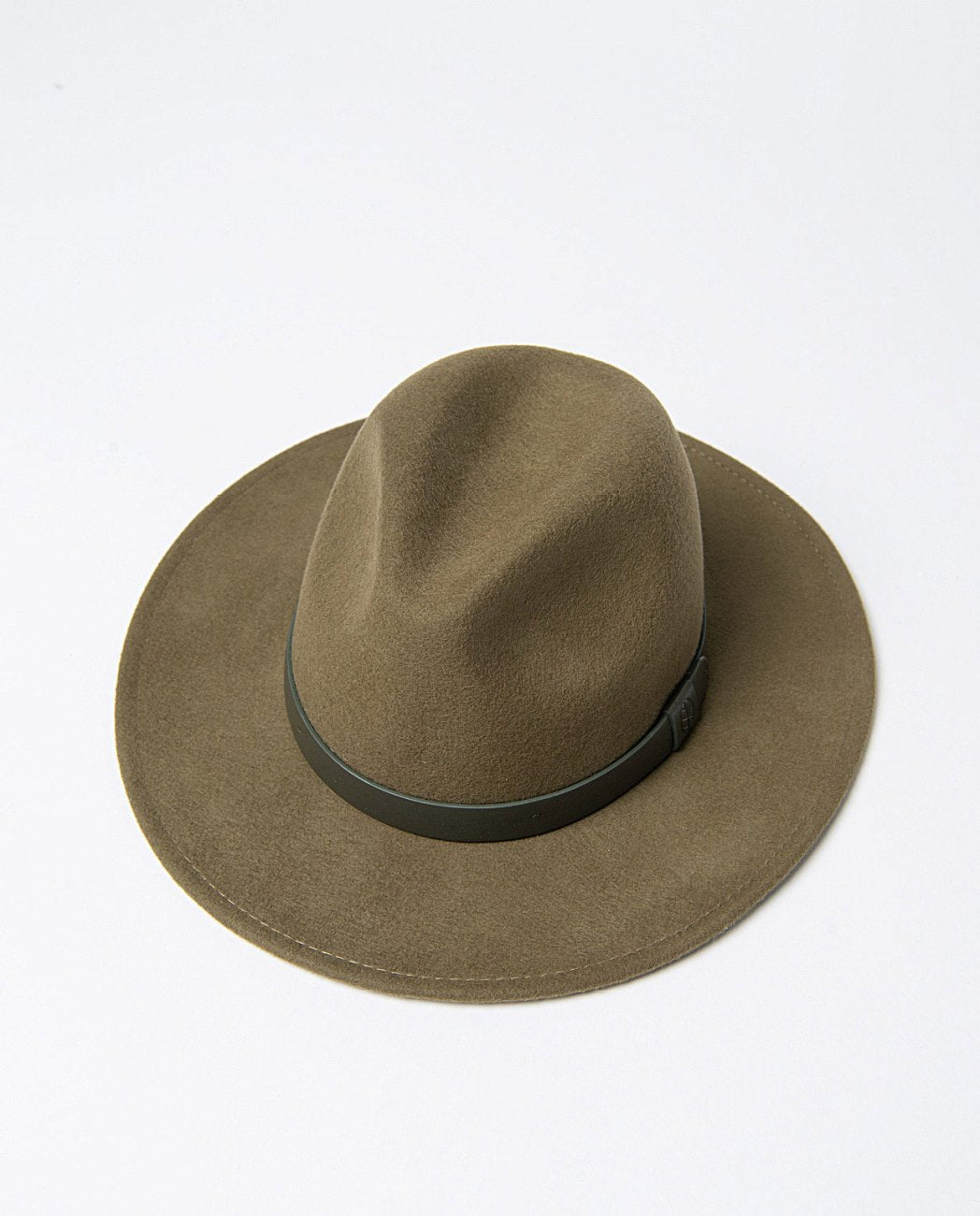 Classic khaki brim fedora hat