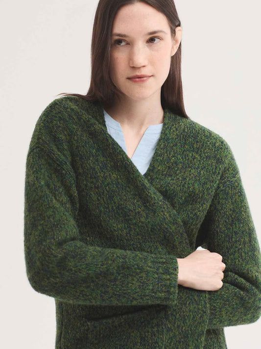 Open front cardigan Green