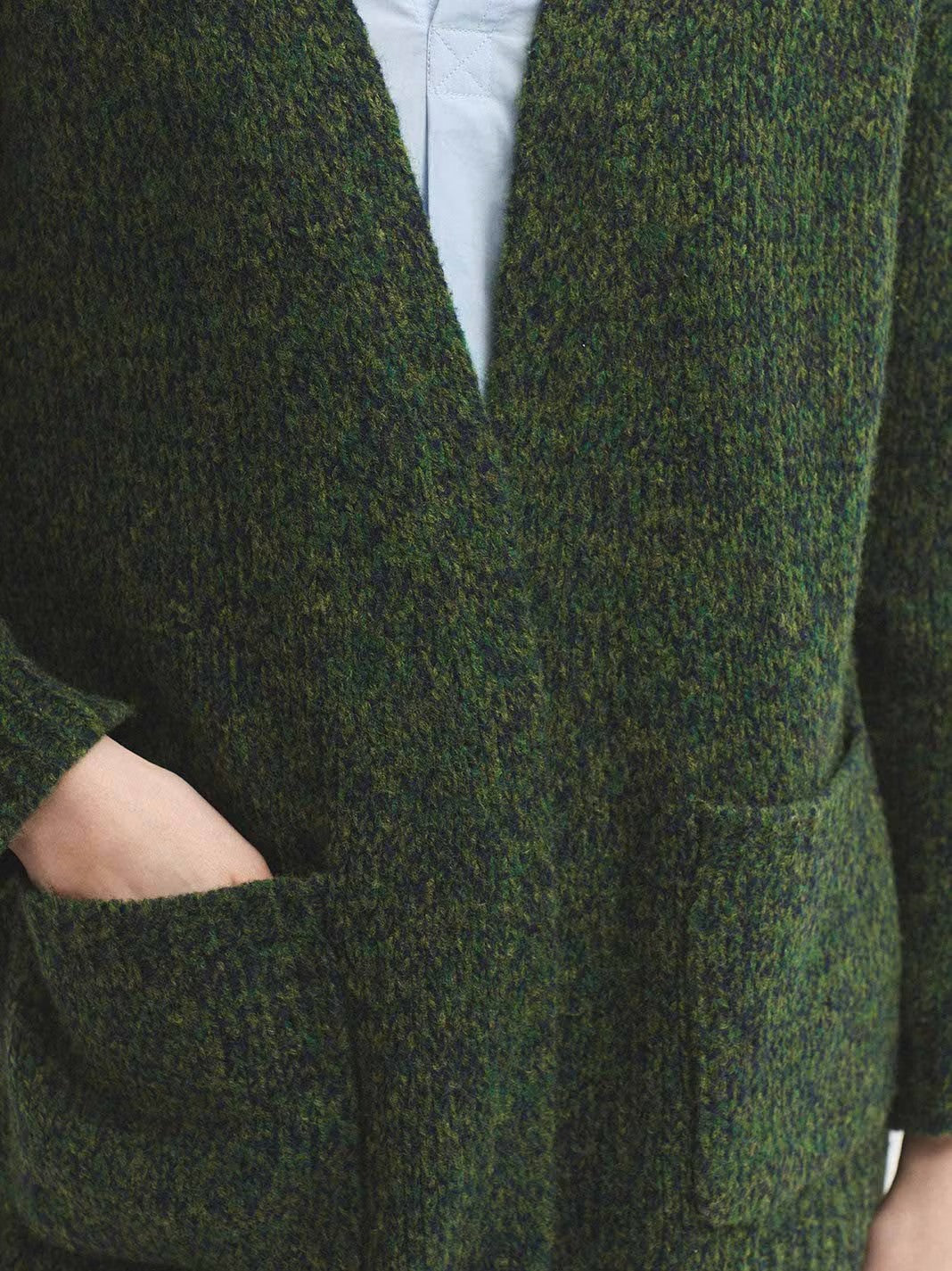 Open front cardigan Green