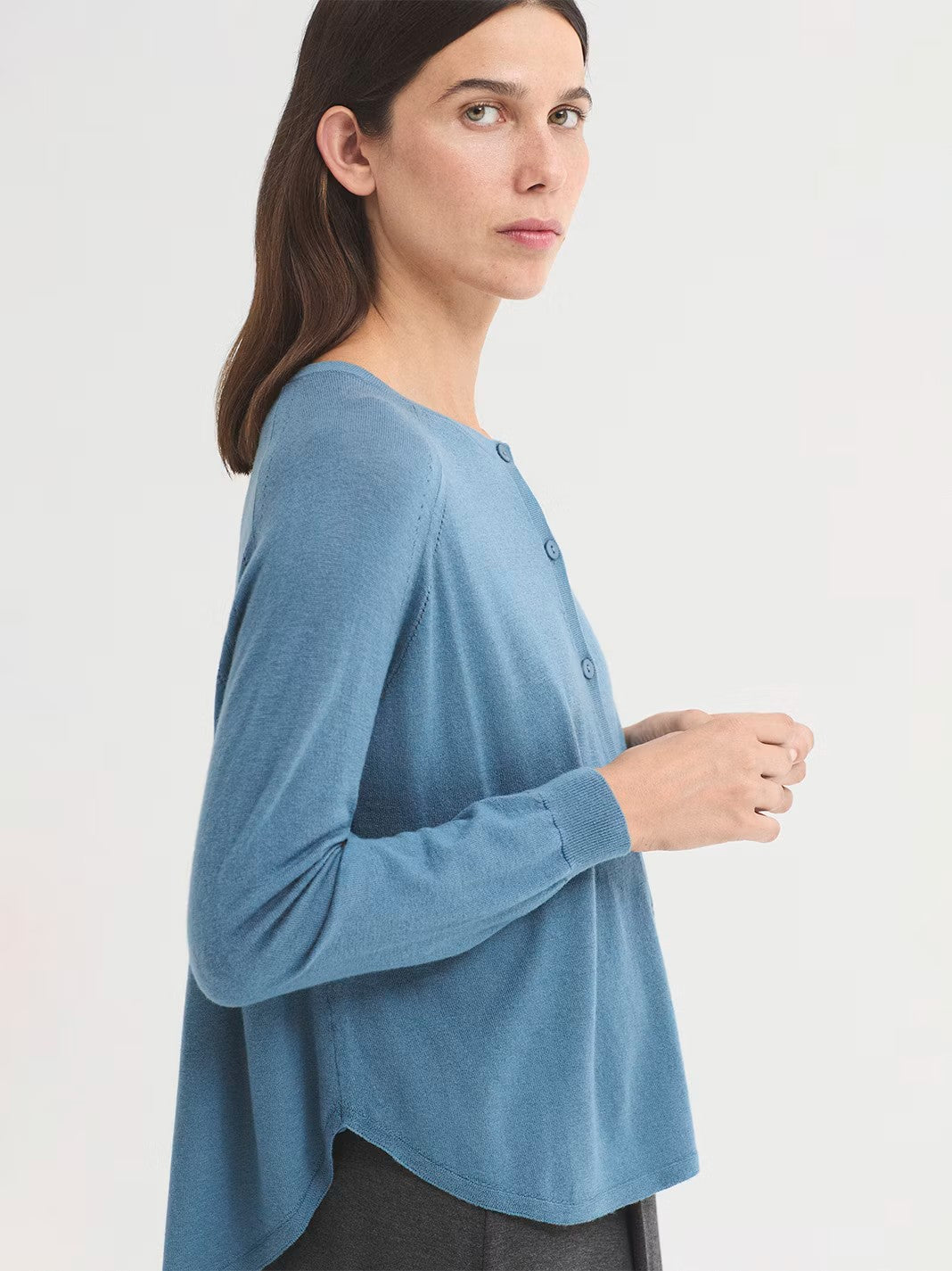 Flared cardigan Light Blue