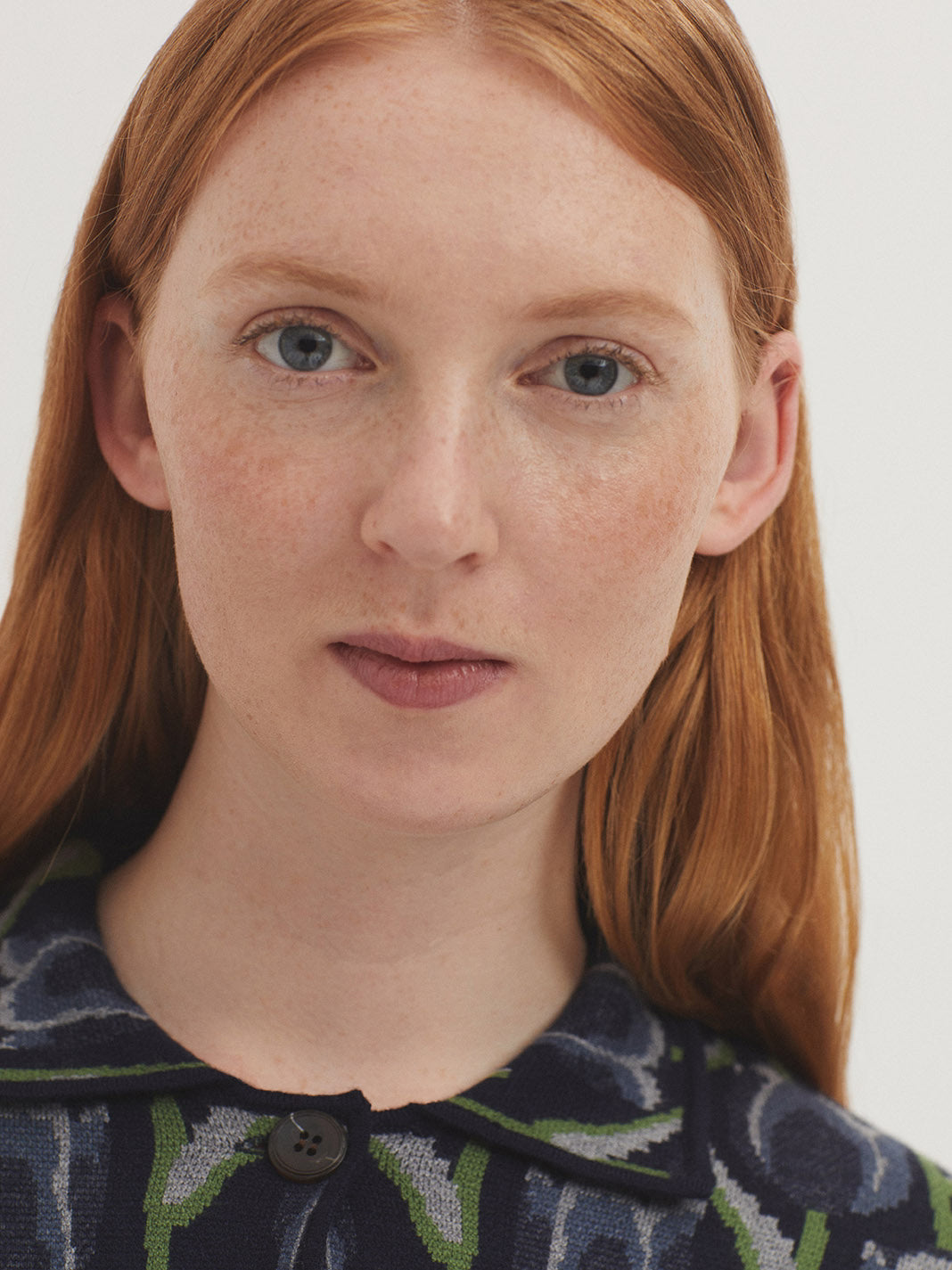 Knit jacquard jacket "tulips"