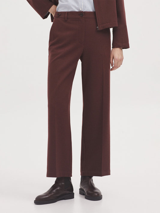 Window Check trousers chestnut