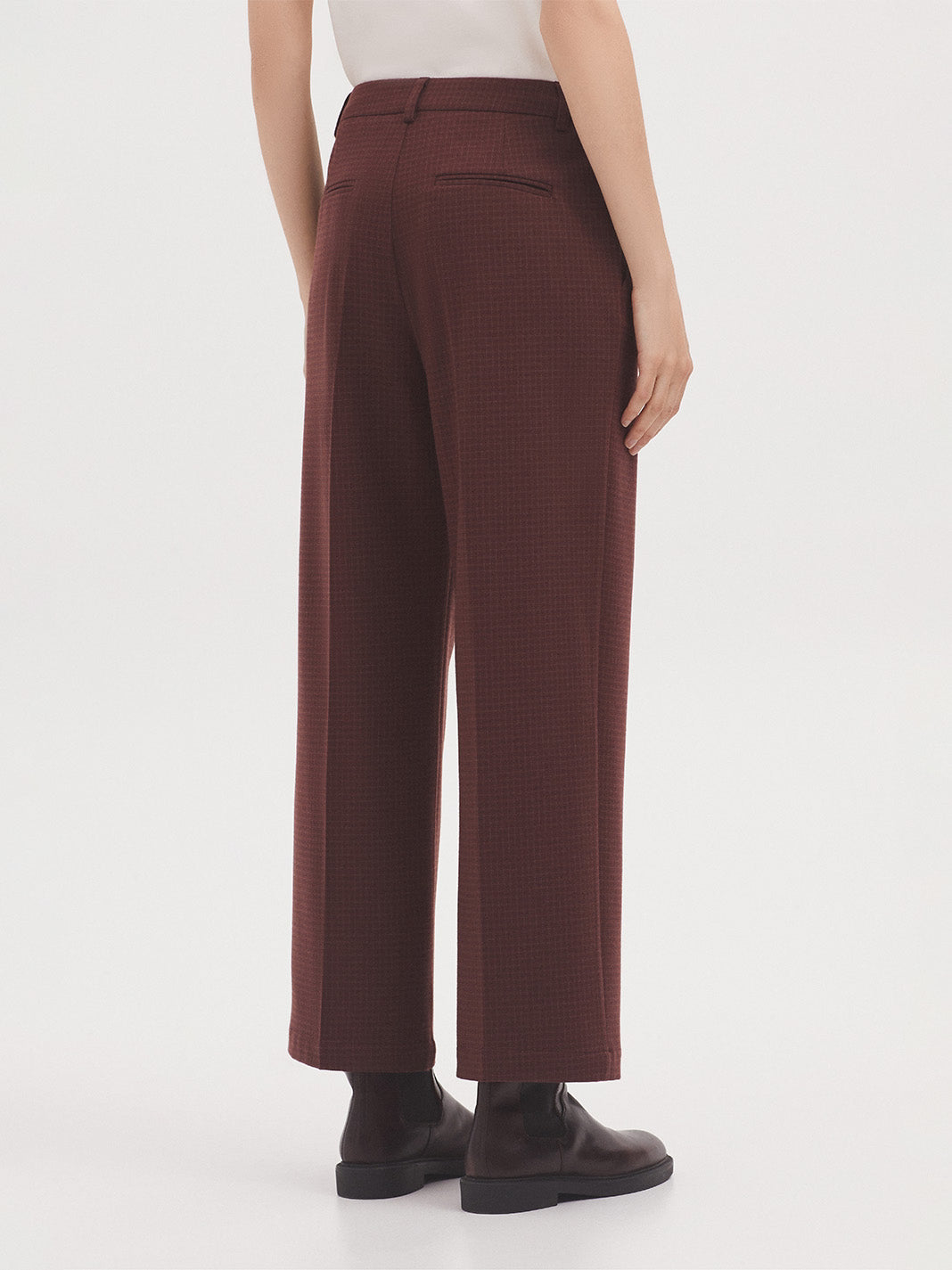 Window Check trousers chestnut