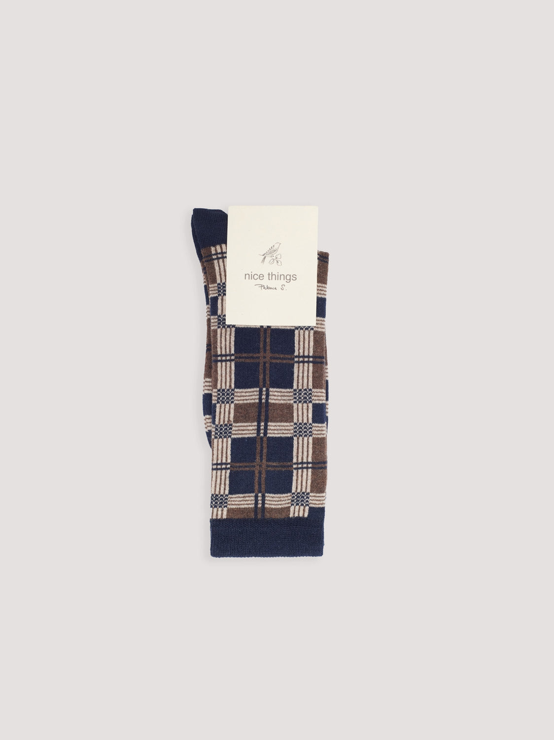 Checkered socks Navy