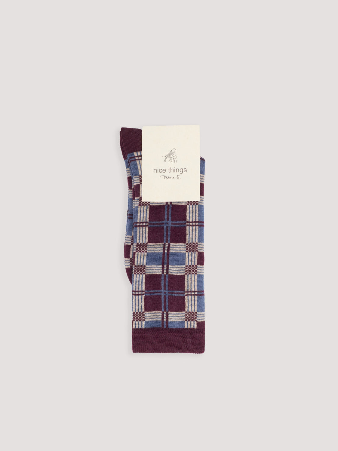 Checkered socks Chestnut