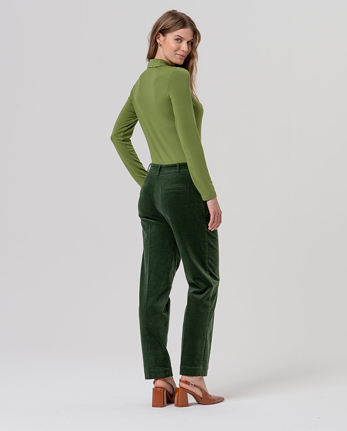 Chino corduroy trousers Khaki