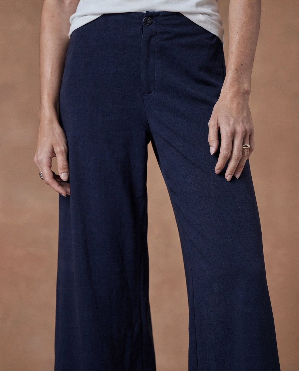 Straight crop pants Navy