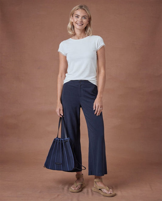 Straight crop pants Navy