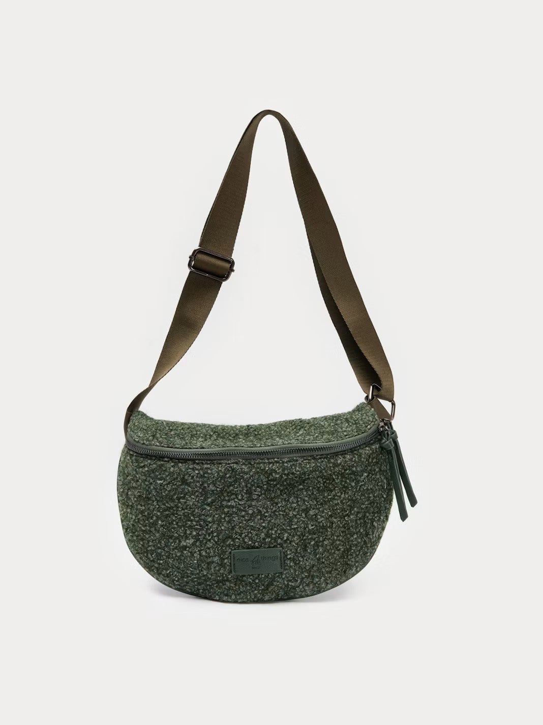 Crossbody boucle bag Khaki