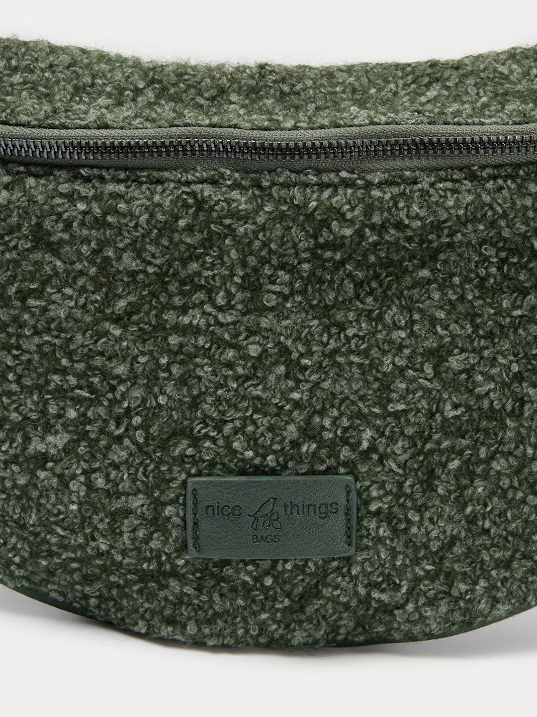 Crossbody boucle bag Khaki