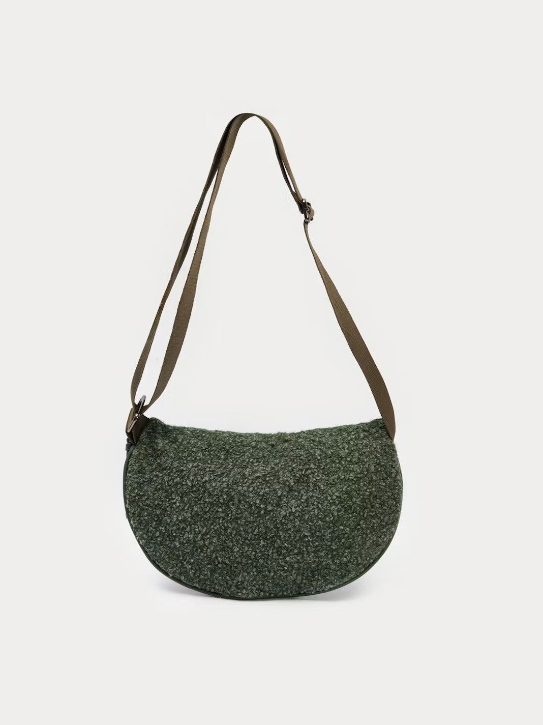 Crossbody boucle bag Khaki