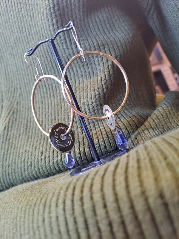 Bronze hoop earrings