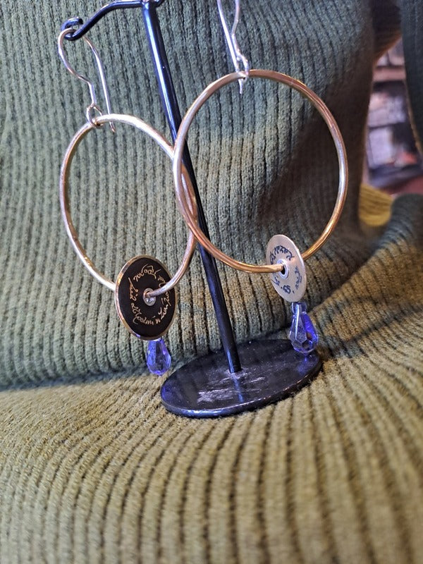 Bronze hoop earrings