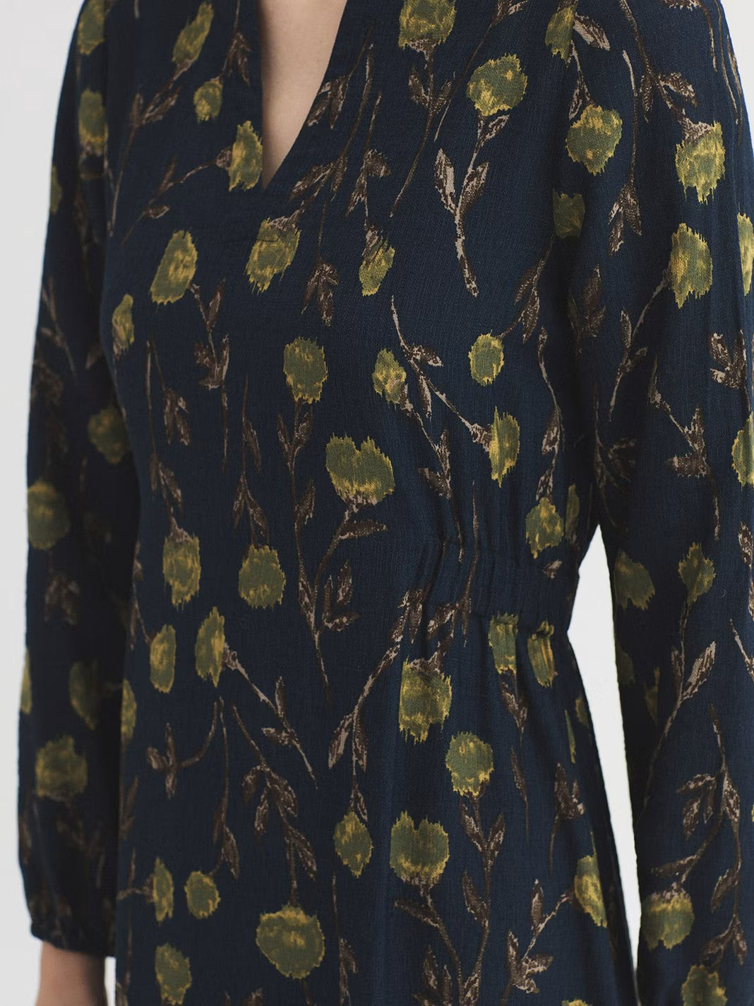 Dress blurred flowers Navy