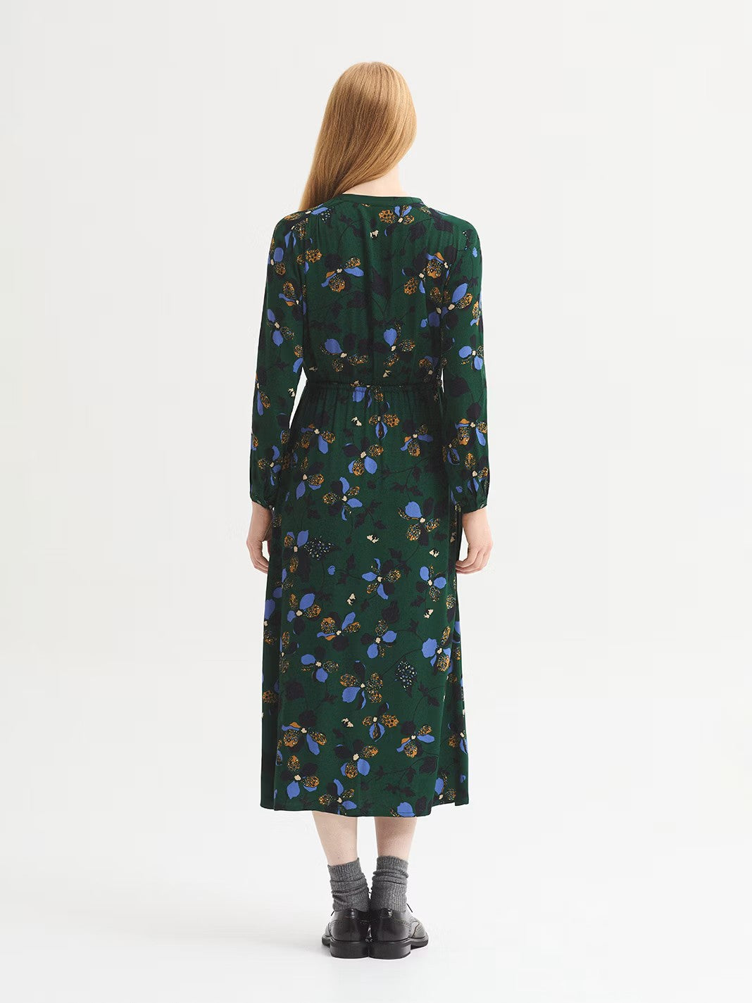Dress geometric flowers Green