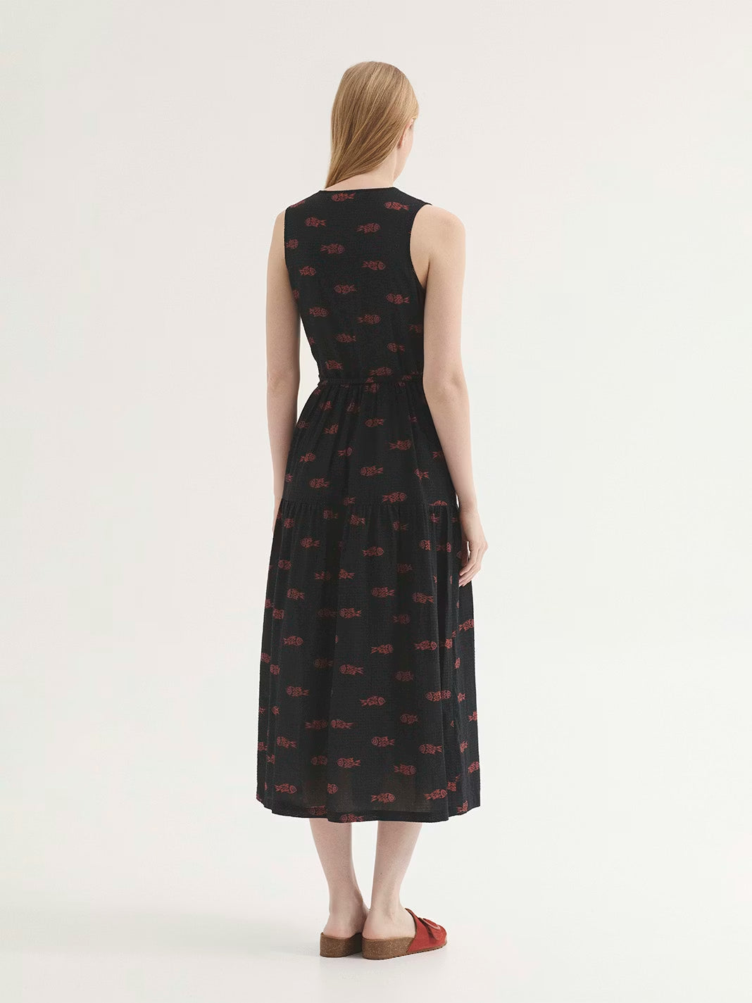 Ithaca Fish print dress Black