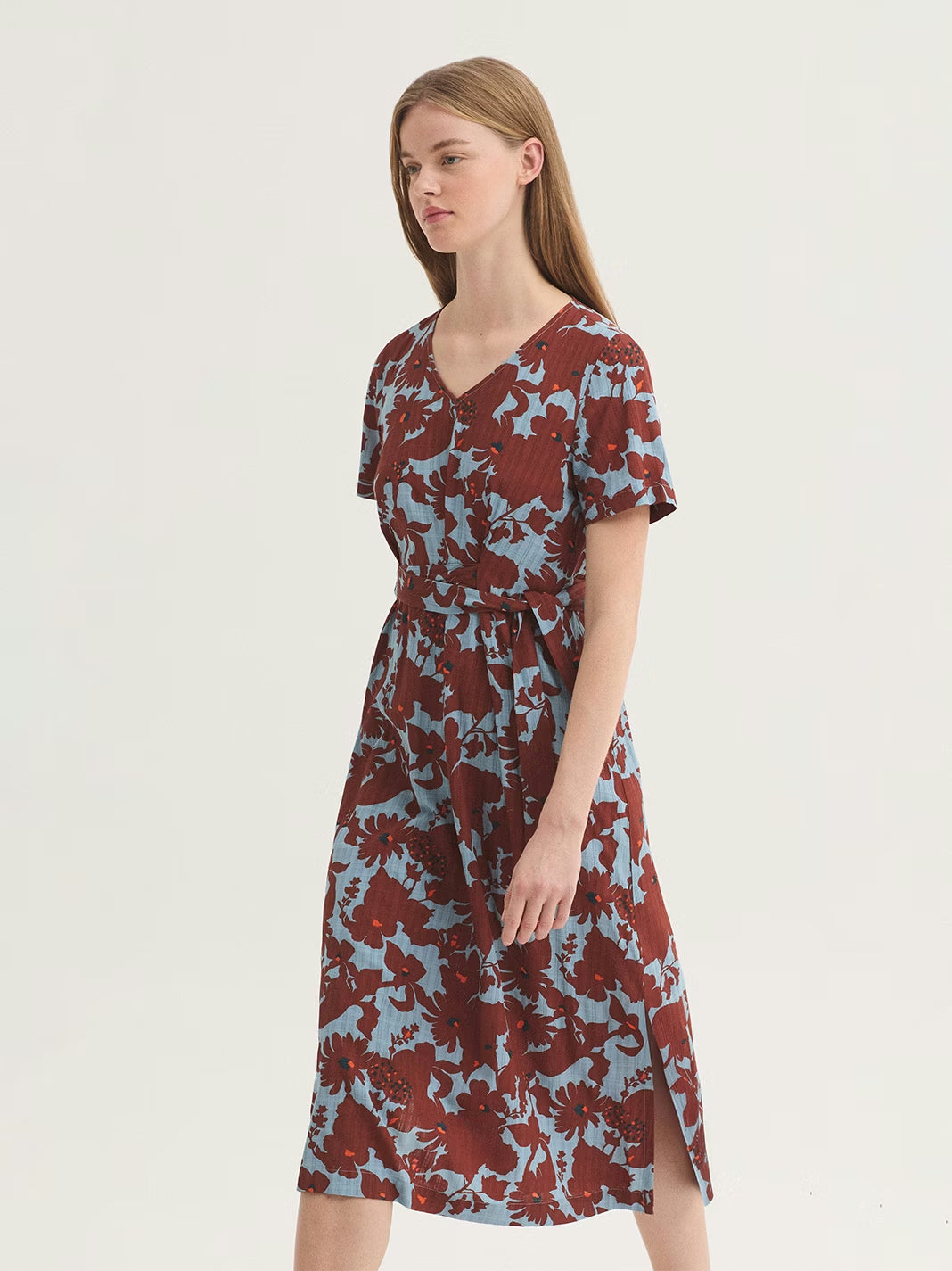 Penelope Flowers print dress Turquoise
