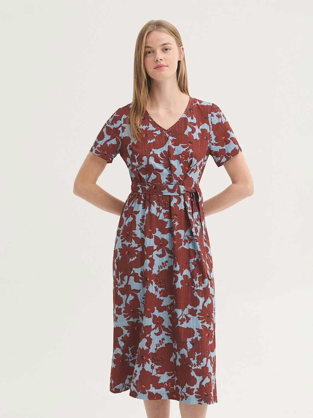 Penelope Flowers print dress Turquoise
