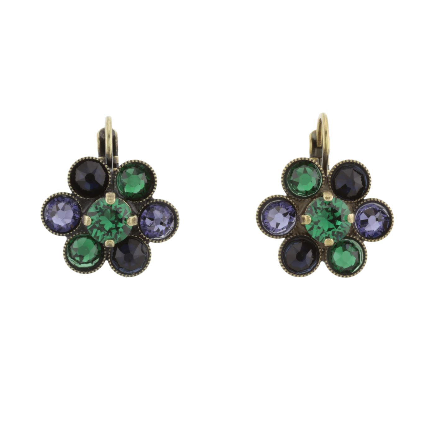 Earrings flower green