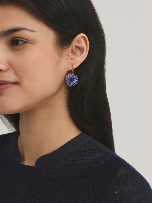 Flower earrings Light Blue