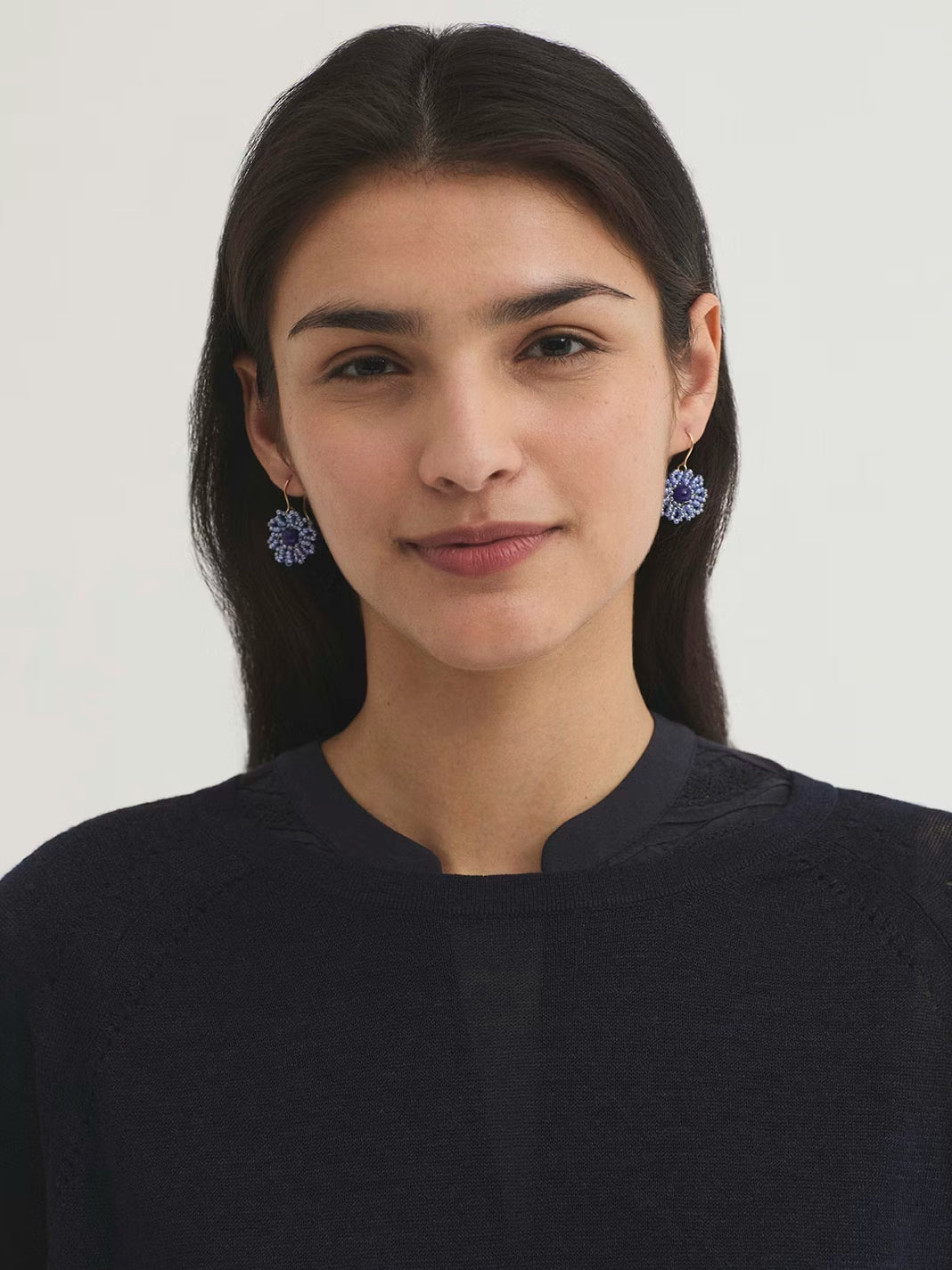 Flower earrings Light Blue