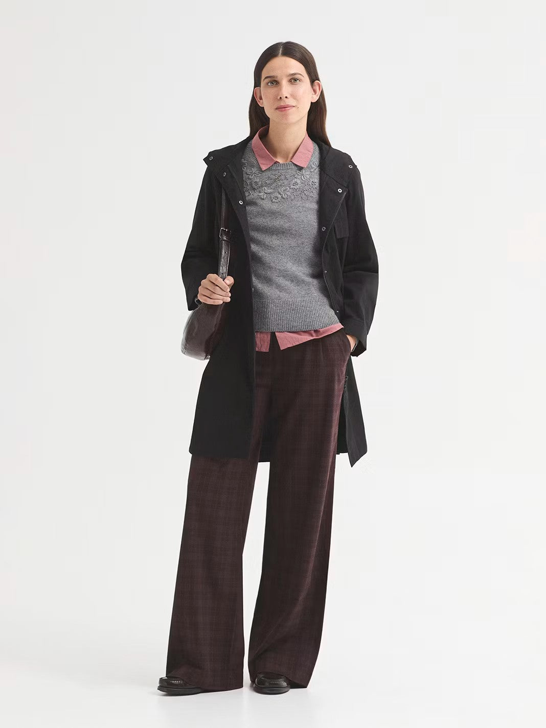 Embroidered jumper Grey