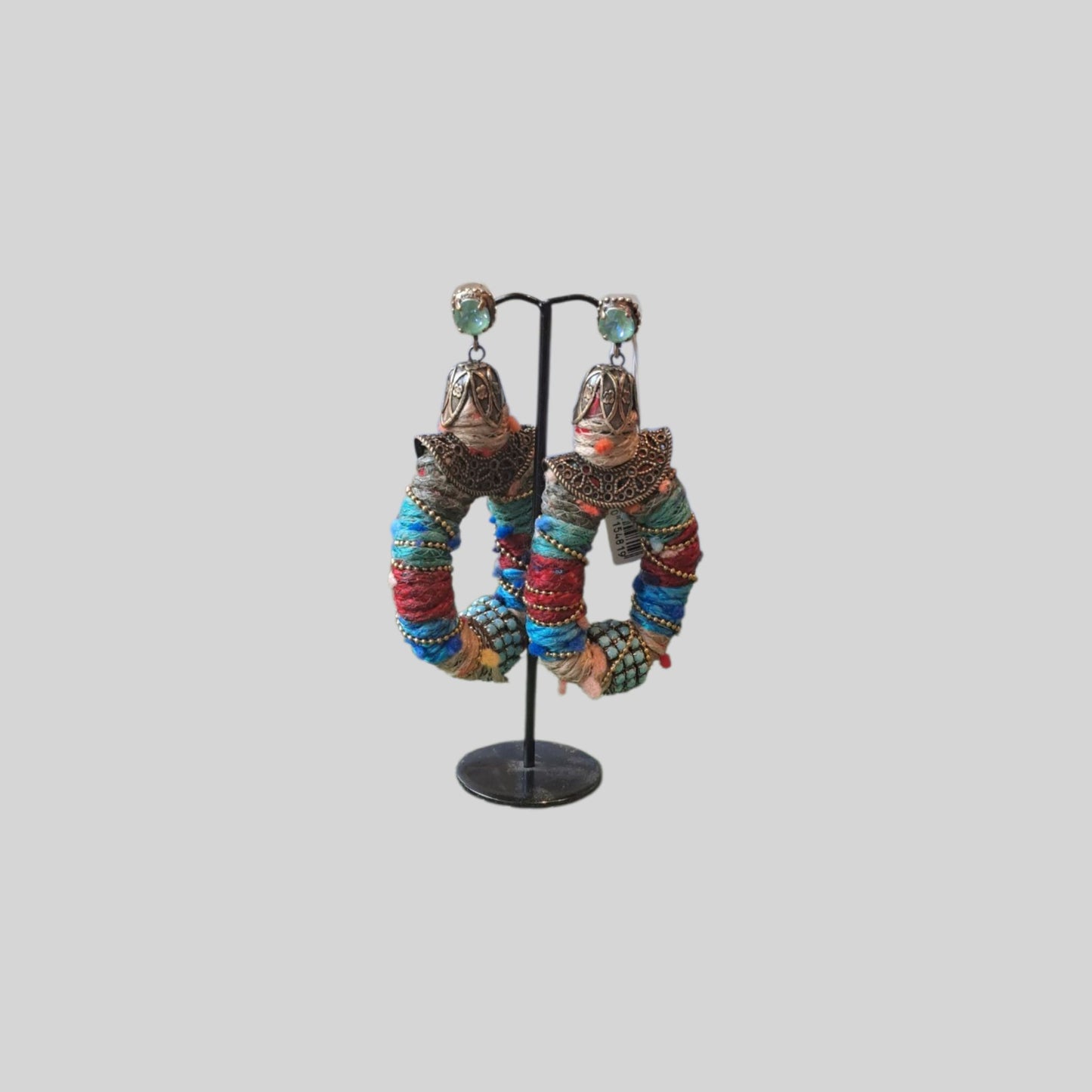 Earrings ethnic Blue