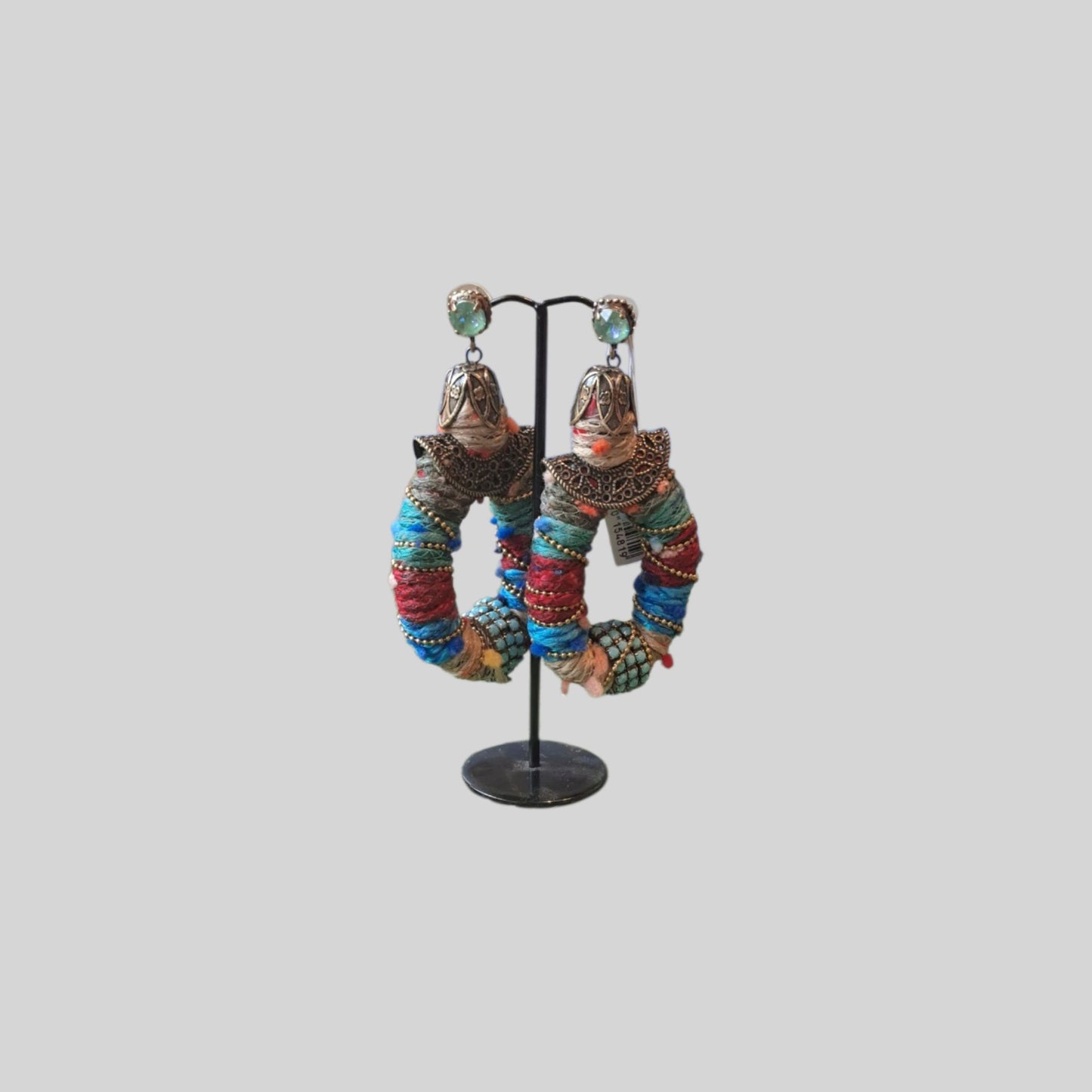 Earrings ethnic Blue