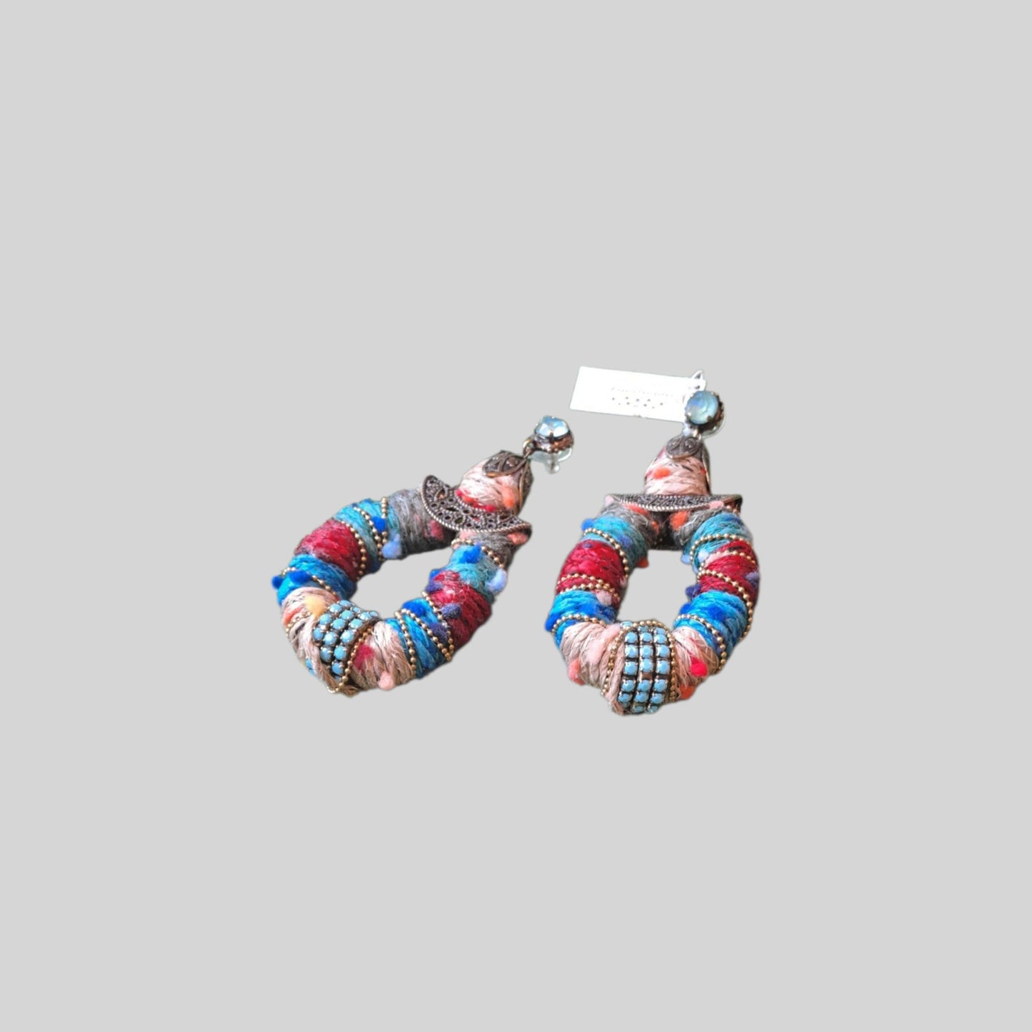 Earrings ethnic Blue